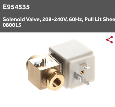 Eloma Combi Oven Water Solenoid. Part Number E954535