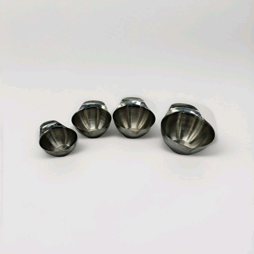 Vollrath Set of 4 Stainless Steel Transfer Vessel Bowls- 4 oz 8 12 16 #46660