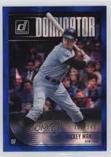 2018 Panini Donruss Dominators Blue 107/249 Mickey Mantle #D10 HOF 7fb