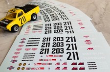 AURORA AFX DATSUN RALLY PICK UP DECAL SET