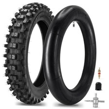 Heavy Duty 6PR 3.00-12 Dirt Bike Tire and Inner Tube Set for 12-Inch 80/100-12