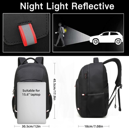 40L Laptop Rucksack Wasserdicht USB Anti Diebstahl Business Reisen Schulrucksack - Afbeelding 5 van 23