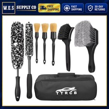 8-Piece Wheel and Tire Brush Set for Car Motorcycle Truck Detailing