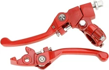 Red Brake Folding Clutch Lever with Perch for 7/8" Handlebar 110cc 125cc Red