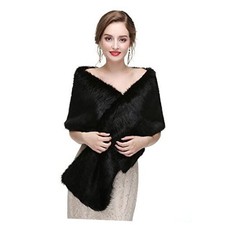 Women's Faux Fur Shawl Wraps for Wedding/Bridal/Evening Party Shawl-36