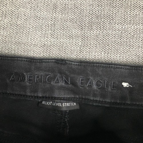 American Eagle Jeans Womens 0 Black Curvy High Rise Flare Next Level Stretch - Picture 7 of 15