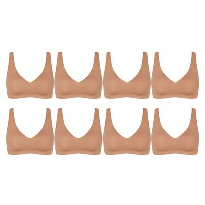 AU 8 Pack Sloggi Zero Feel 2.0 Soft Bra Womens Crop Top Nostalgic Brown Padded