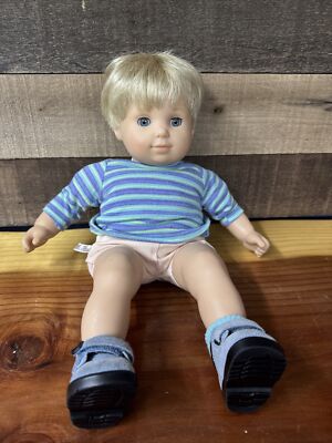 2013 American Girl BITTY BABY 15” Boy Doll Blue Eyes Blonde Hair