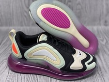 Women's Nike Air Max 720 Black/Black/Fossil/Purple CI3868-001 Size 7 FAST SHIP