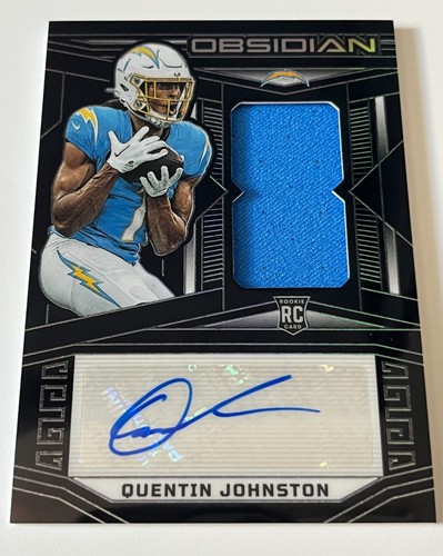 2023 Obsidian Quentin Johnston JERSEY RELIC AUTO AUTOGRAPH RC SP /199 CHARGERS - Picture 3 of 5