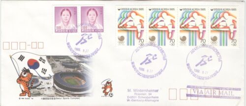 Korea Olympic Games Korea 1988 Violet Athletics on Olympic cover - Afbeelding 1 van 1