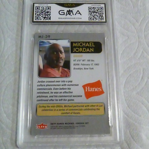 MICHAEL JORDAN BULLS 2019 FLEER HANES SET RED FOIL # MJ39 GRADED 9 L@@@K - Picture 2 of 2