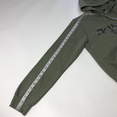 Sudadera con capucha deportiva retro ADIDAS para hombre caqui camuflaje con logotipo retro pequeña - Imagen 6 de 10