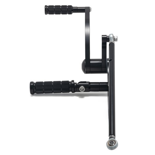 Black Forward Controls for Harley Street Bob FXBB FXBBS Low Rider FXLR 2018-2023 - Picture 3 of 9