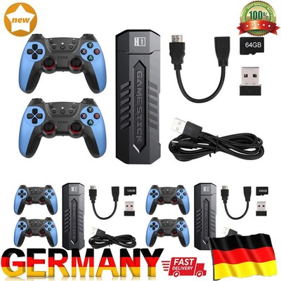 Wireless Retro Game Console 4K HD Video Game Stick Dual 2.4G Wireless Controller