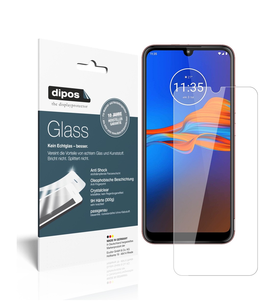 HJX Displayschutzfolie Für Motorola Moto E6 Plus – 9H Hartglas, 2 Stück, Blasenfrei & Kratzfest