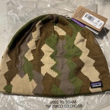 Patagonia Beanie Hat Climbing Trees Knit- Basin Green Camo NEW