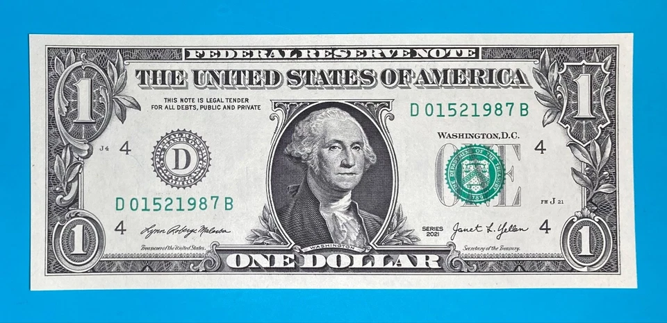 15 February 1987 : D 01521987 B BIRTHDAY Note $1 One Dollar Bill (_15/2/1987) - Image 2 of 3