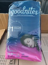Goodnites Girls Nightime Bedwetting Underwear Large  65-95 LBS  44 Count
