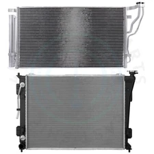 Radiator & AC Condenser Cooling Kit For 2011-2014 Kia Optima Hyundai Sonata