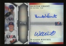 2011 Bowman Sterling Dual Refractor /99 Hunter Virant Walker Weickel Auto