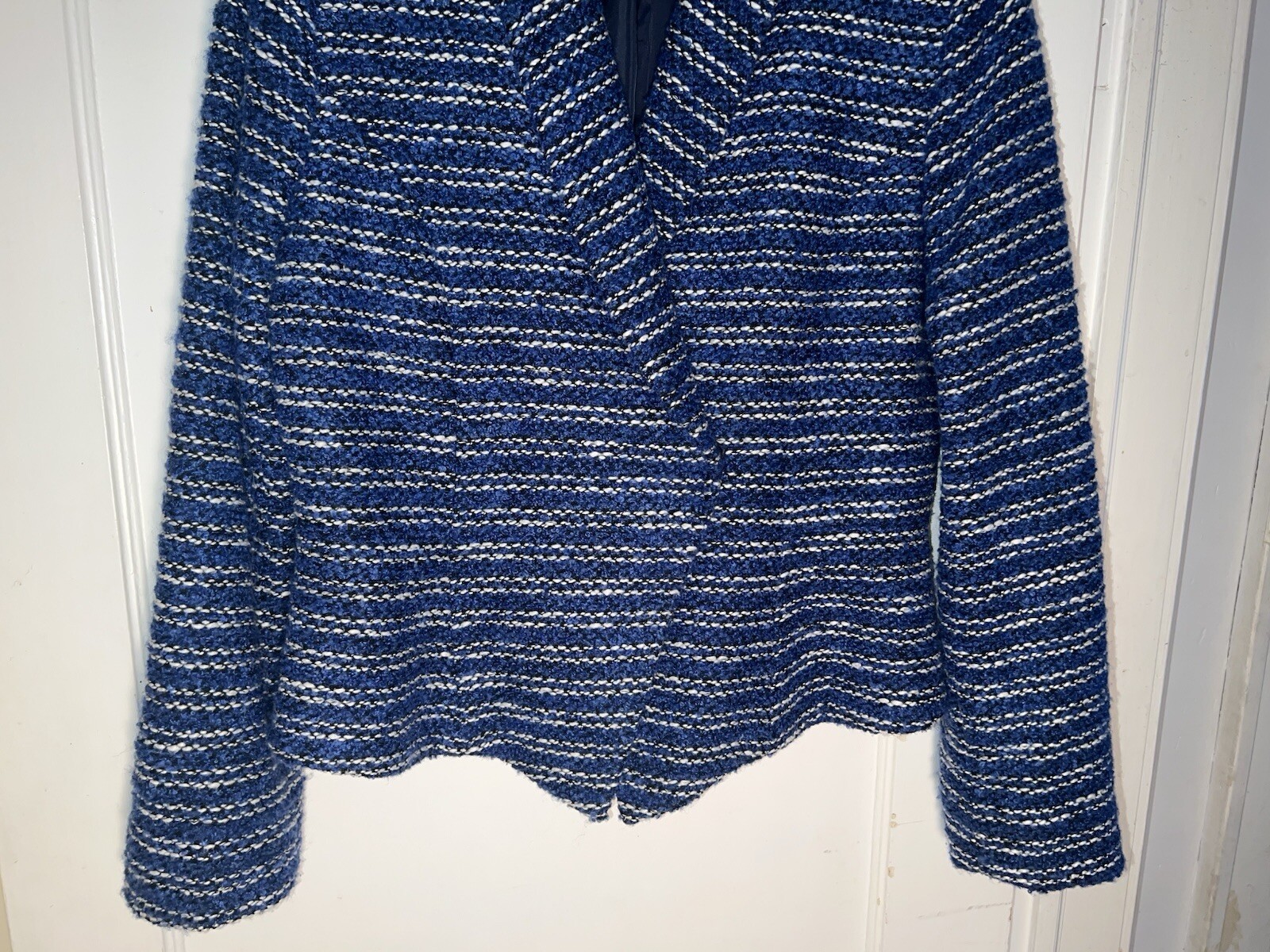 Pendleton Blue Tweed Striped Snap Button Blazer S… - image 5