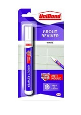 Unibond Grout Reviver Pen White Grout Pen for Bathroom Grout Joints Easy to Use