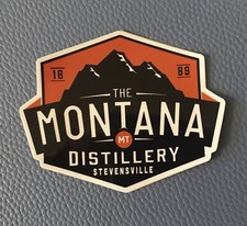 The Montana Distillery Liquor Maker Rare Glossy Vinyl Sticker Stevensville 1889