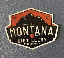 The Montana Distillery Liquor Maker Rare Glossy Vinyl Sticker Stevensville 1889