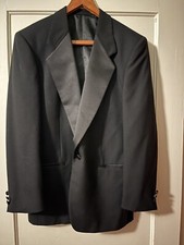 Pierre Balmain One Button Tuxedo Jacket Black Tux Blazer Wool Mens 40R EUC
