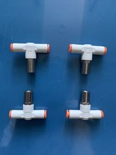 LOT OF 4 SMC AS2001F PUSH TO CONNECT SPEEDVALVE CONNECTION