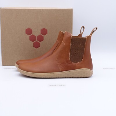 VivoBarefoot Women's Geo Chelsea Barefoot Leather Boots Tan 201057