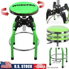 WORKPRO Adjustable Hydraulic Shop Stool Garage Bar Stool HeavyDuty 330Pounds Max