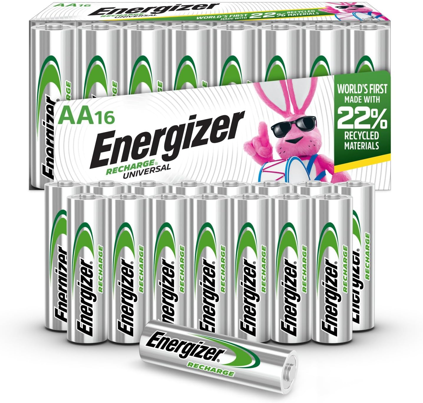Rechargeable AA Batteries, Recharge Universal Double a Battery Pre-Charged, 16 C-image