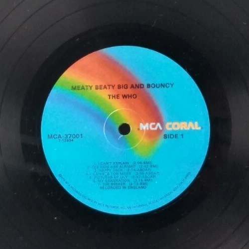 The Who 1971 Meaty Beaty Big and Bouncy Vintage Vinyl LP MCA-37001 VG+/VG+ - Image 3 of 4