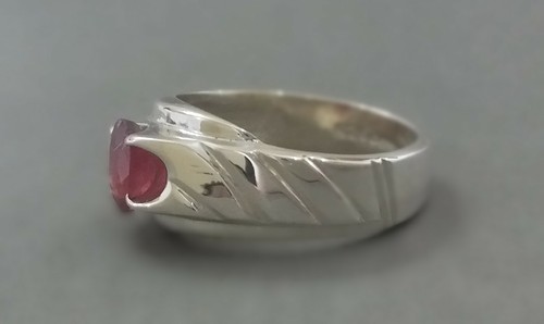 Natürlicher 1 Karat roter Rubin Sterlingsilber 925 Roby Handarbeit Yakoot Damen Ring - Bild 7 von 11