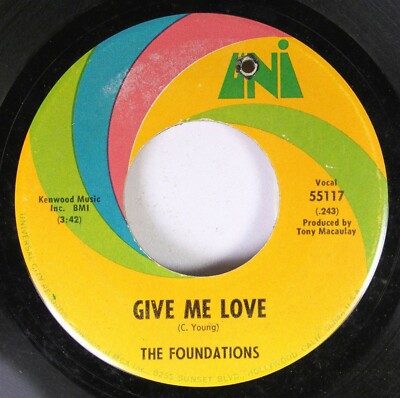 Soul 45 The Foundations - Give Me Love / In The Bad, Bad Old Days On Universal C