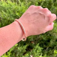 Pure Copper Cuff Thick Bangle, Healing Copper Handmade Bracelet For Men  Women
