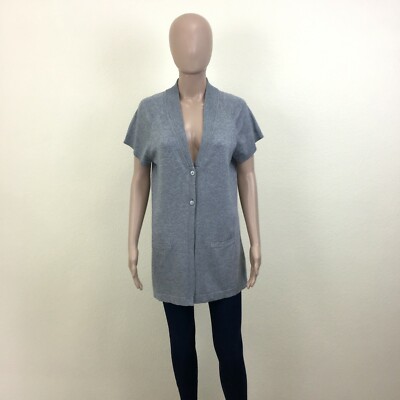 Gerry Weber Grey Wool Blend Cardigan Jumper Top Shirt Size EUR 40 US 8 UK 12
