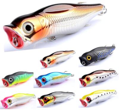 2PCS Popper Fishing Lures Big Topwater 17g Crankbait Swimbait Artificial Bait