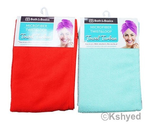 Turban Towels Twist Hair Quick Dry Microfiber Bath Hair Wrap Cap Hat (3 Pack) - 第 4/9 張圖片
