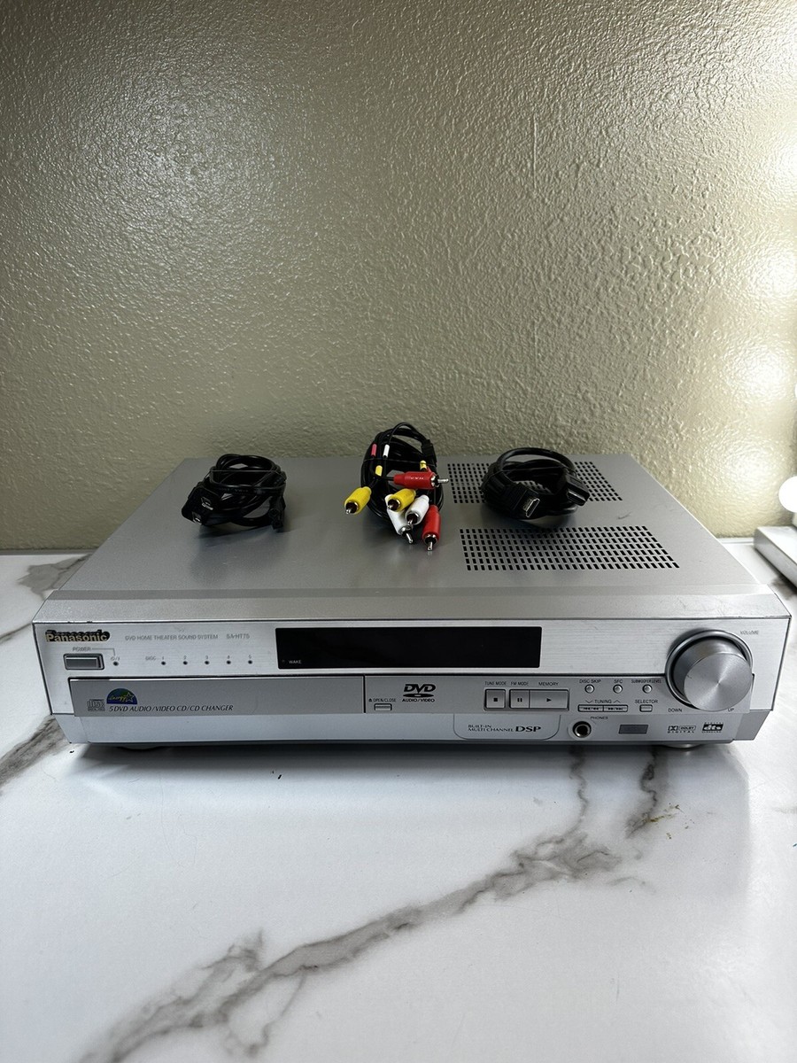 PANASONIC SA-HT75 Home Theater Receiver w/5-Disc DVD/CD Player NO