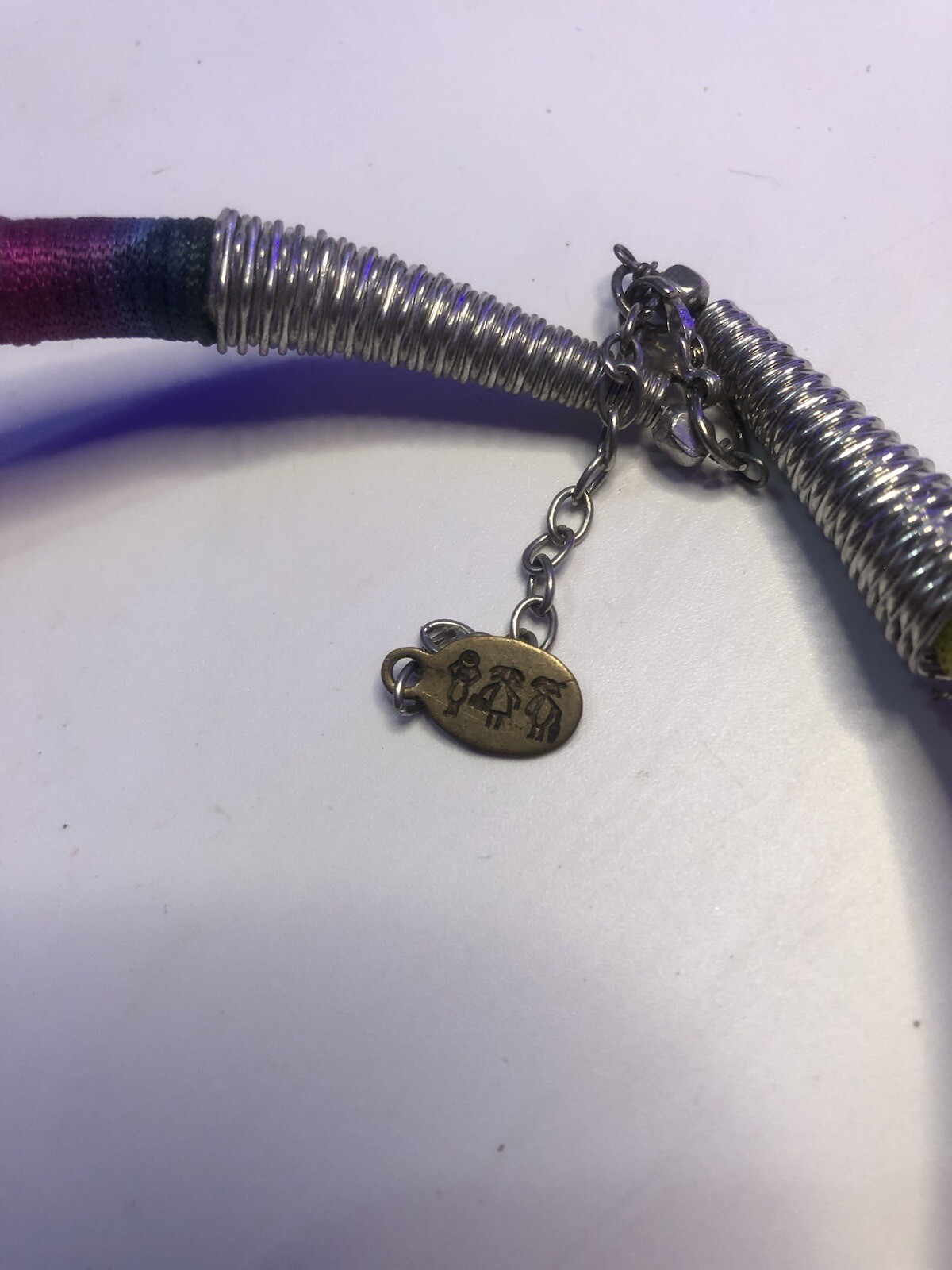 Rainbow Multicoloured Statement Necklace Made In … - image 3