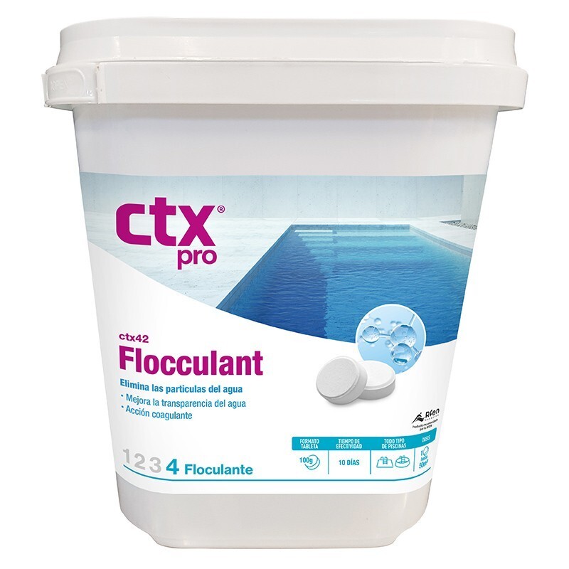 CTX-42 FLOCULANTE TABLETAS 100G - ENVASE 5 KG