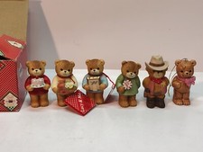 Vintage Enesco Lucy And Me Bears Set Of 5  1 Schmid Bear Ornament