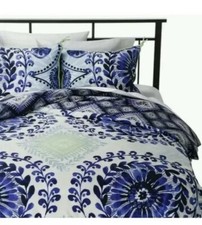 Boho Boutique Purple green Blue Haze Twin Duvet Cover Sham Medallion Dorm New