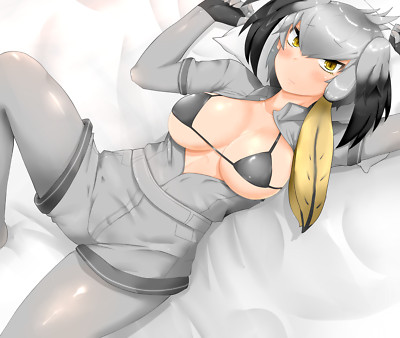 Anime shoebill kemono friends gloves stockings big  Playmat Gaming Mat Desk