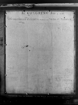 Photo:Declaration of Independence as it appeared in 1903