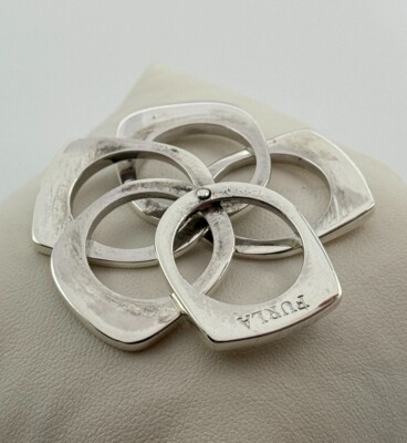 FURLA vintageシルバーリング 13号 イタリア製 925 Rare Furla Multi-Ring Italian Sterling Silver Size 7 circa 2000's