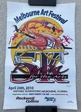 Melbourne Art Festival 2010 - 5K For The Arts Authentic Promo Poster 12 X 18